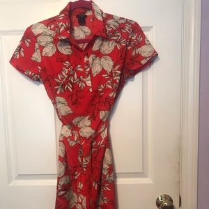 Orange&White Dress by Ann Taylor